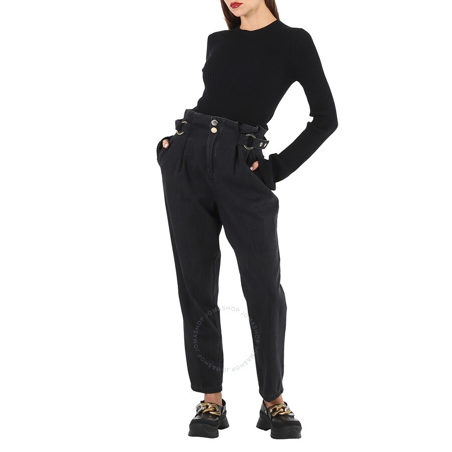 Pinko Black Cara High Waist Jeans, Waist Size 27" - 8