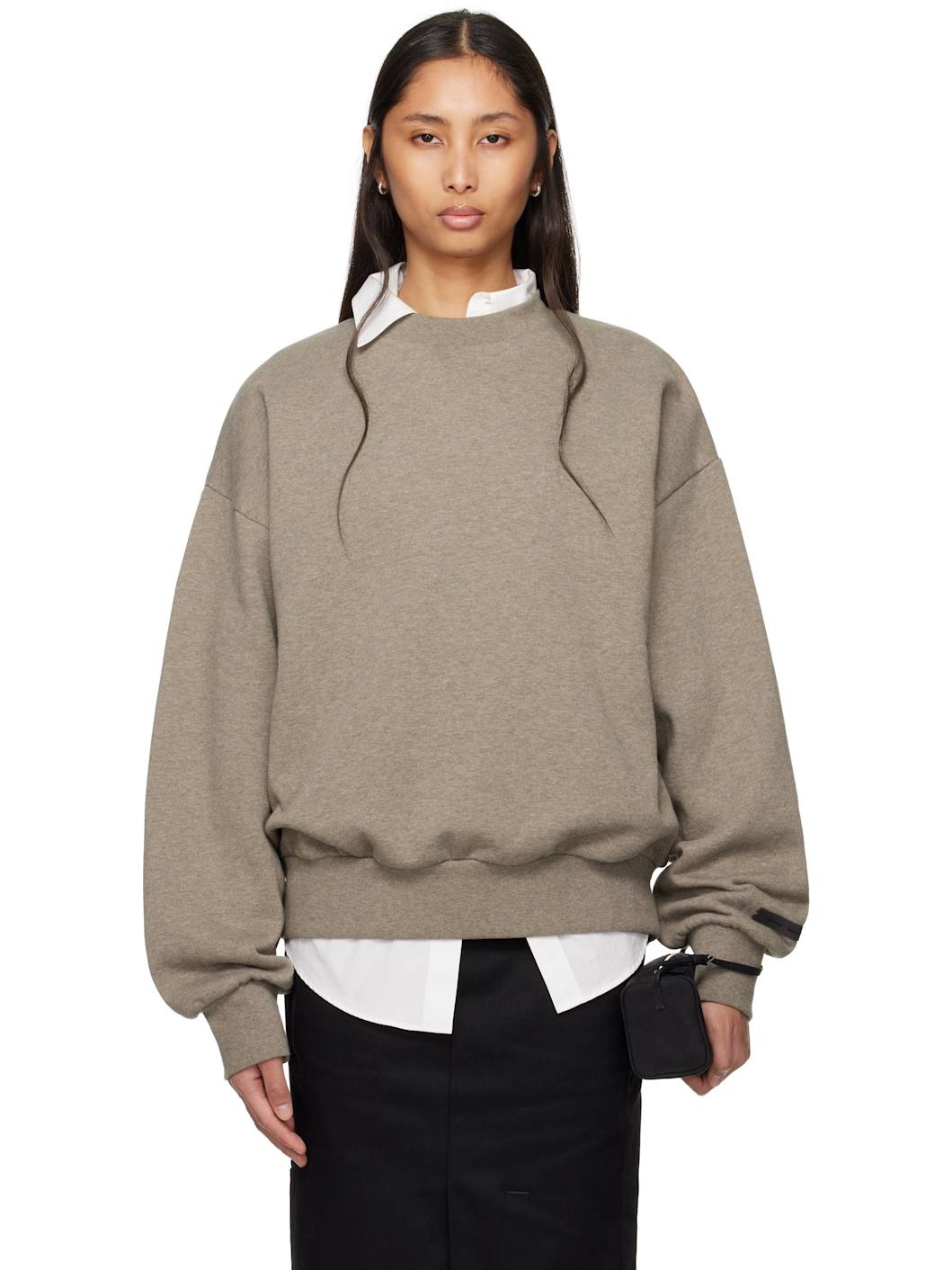 Gray Classic Crewneck Sweatshirt - 1