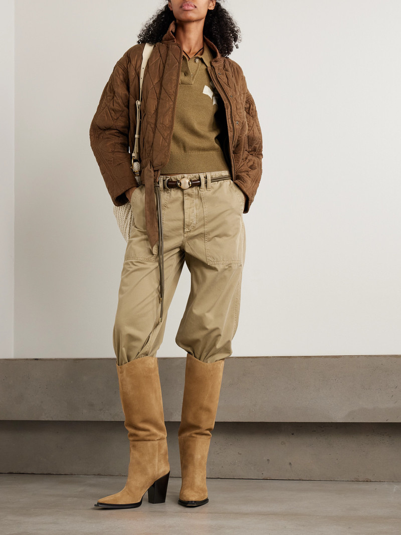 Isabel Marant Étoile Zakiane Tie-detailed Quilted Canvas Jacket outlook
