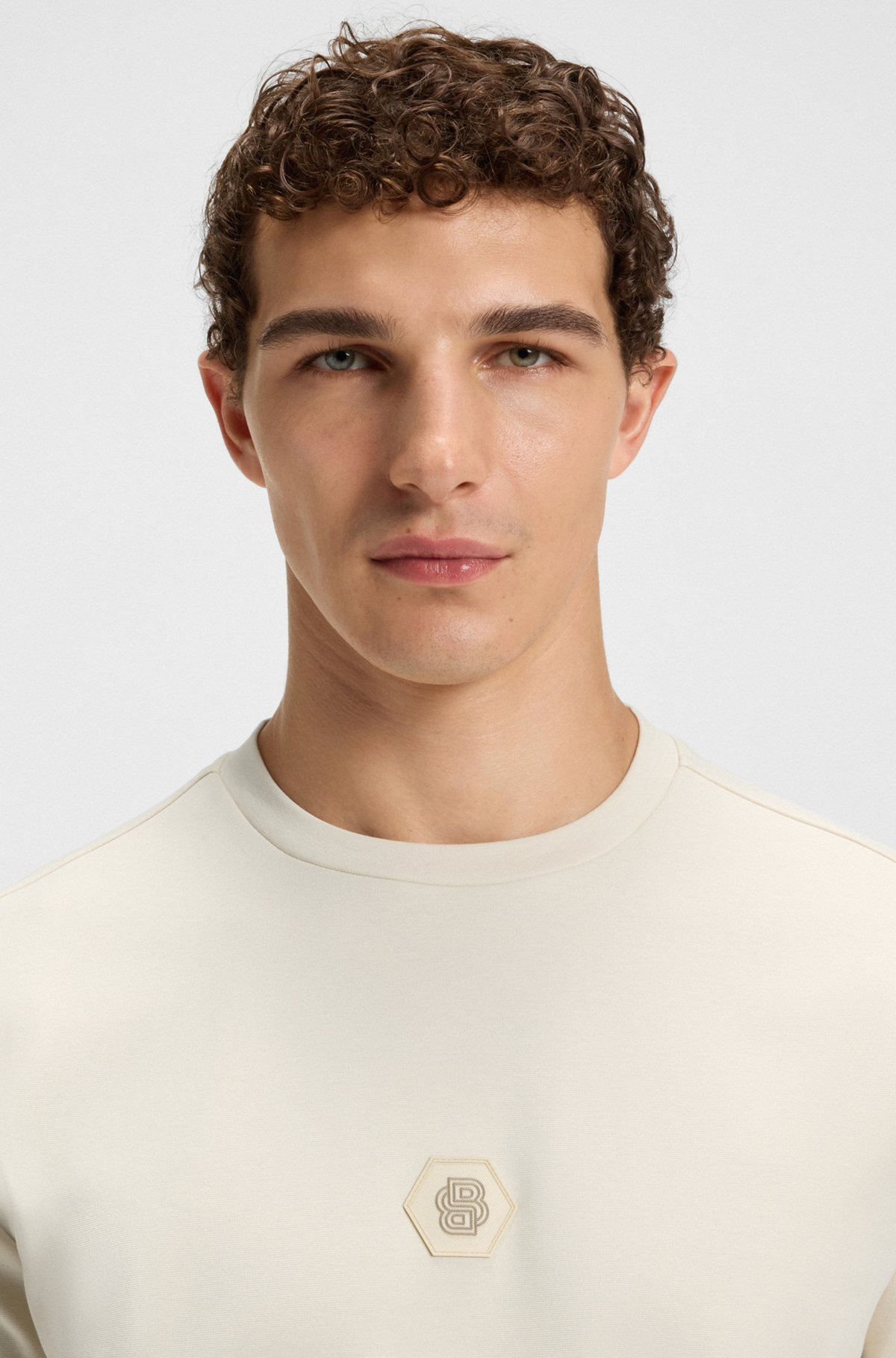 COTTON-BLEND SWEATSHIRT WITH DOUBLE B MONOGRAM - 3