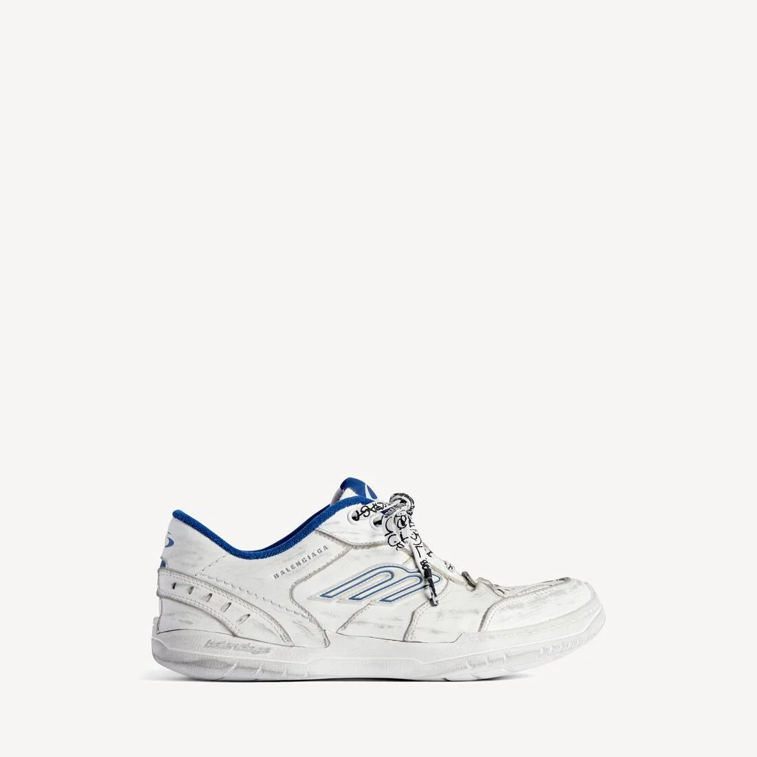 Men's Hamptons Worn-out Sneaker in White/dark Blue/grey - 1