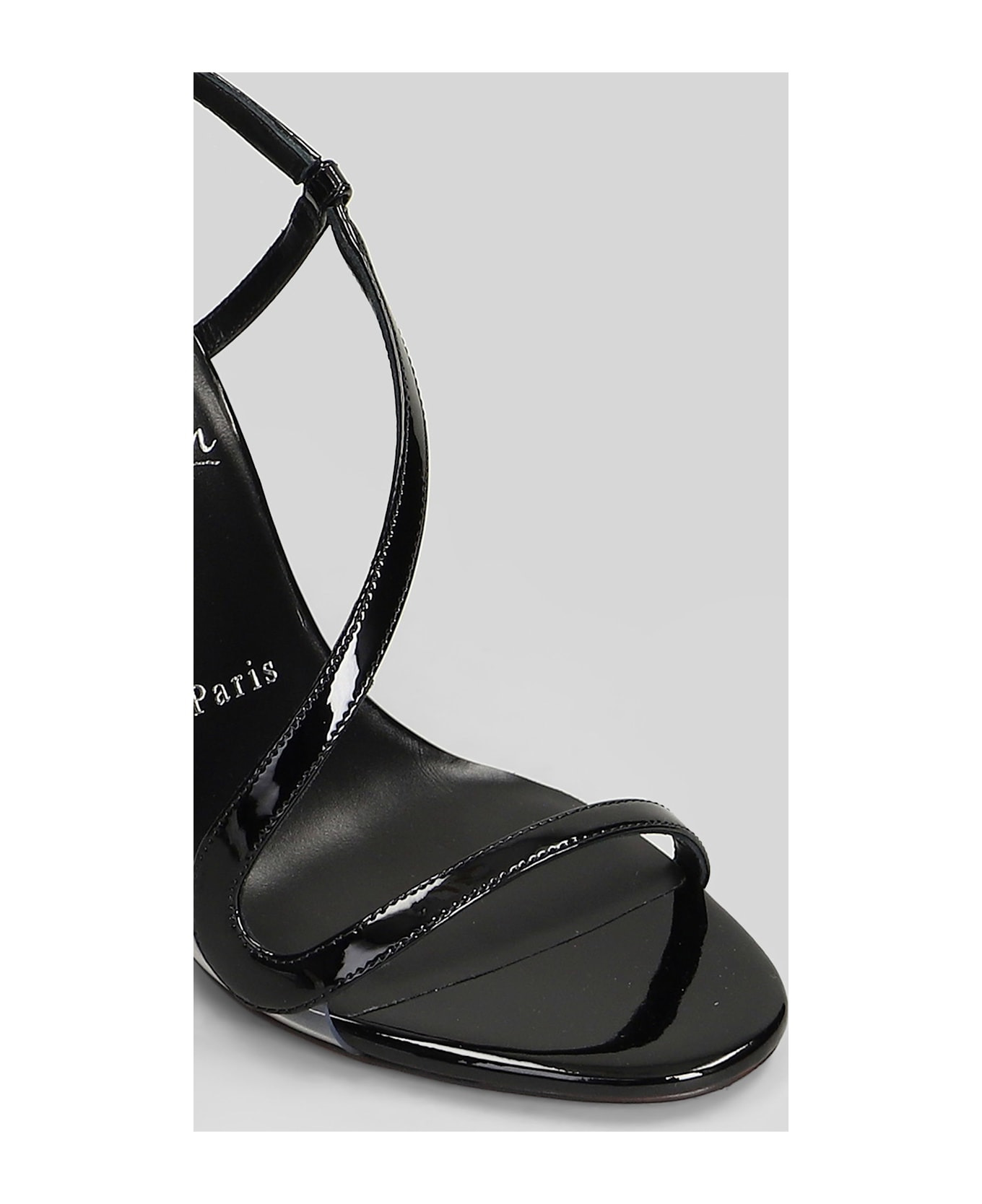 Rosa Z 100 Sandals In Black Patent Leather - 5