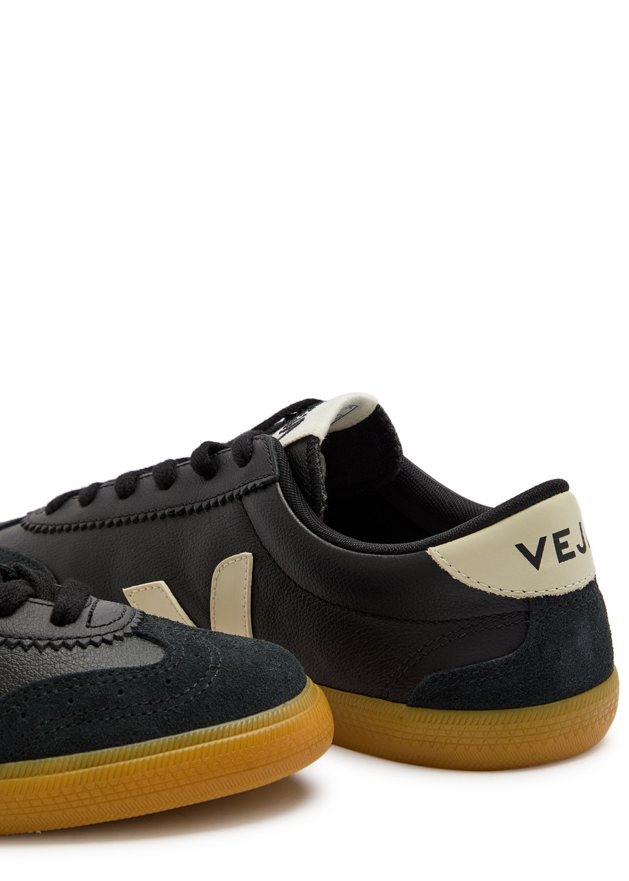 Veja Volley Panelled Grained Leather Sneakers - 4