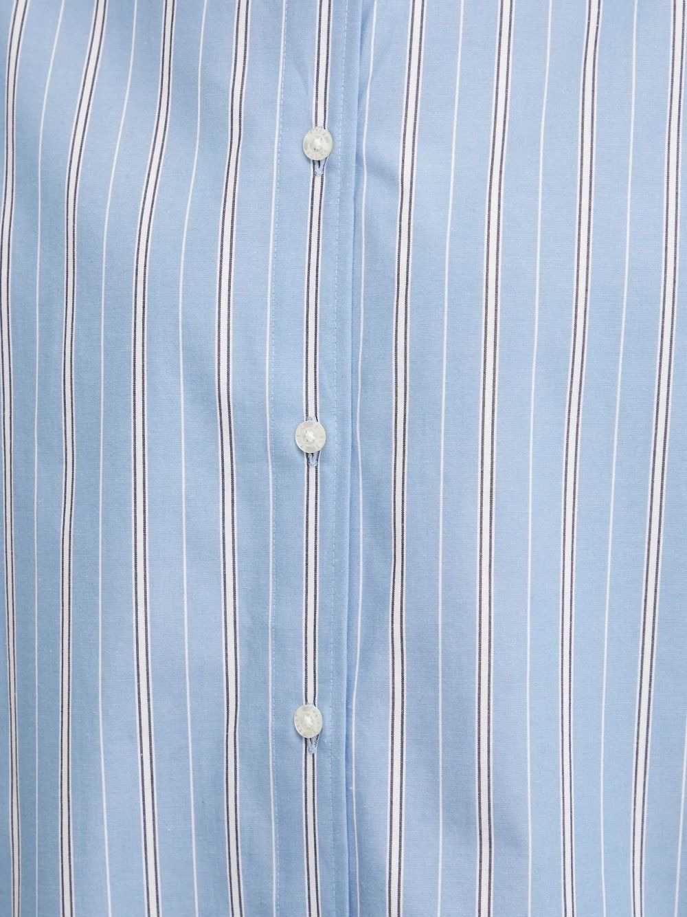 striped button-fastening shirt - 4