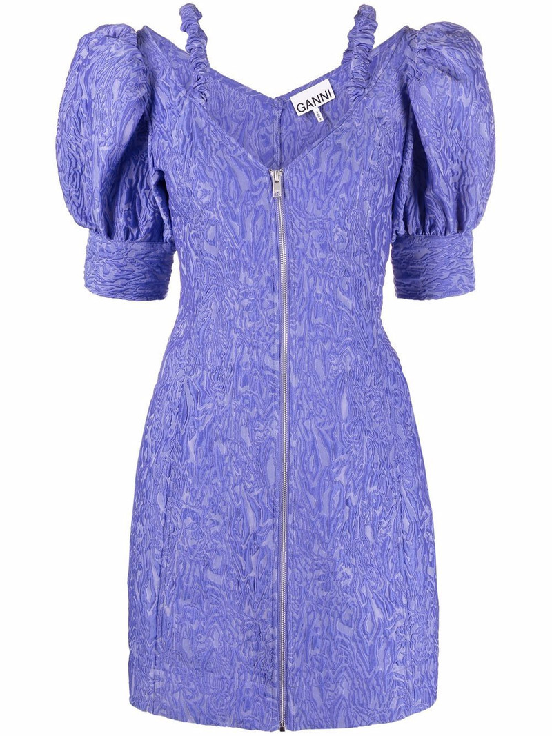 open V-neck mini dress 1