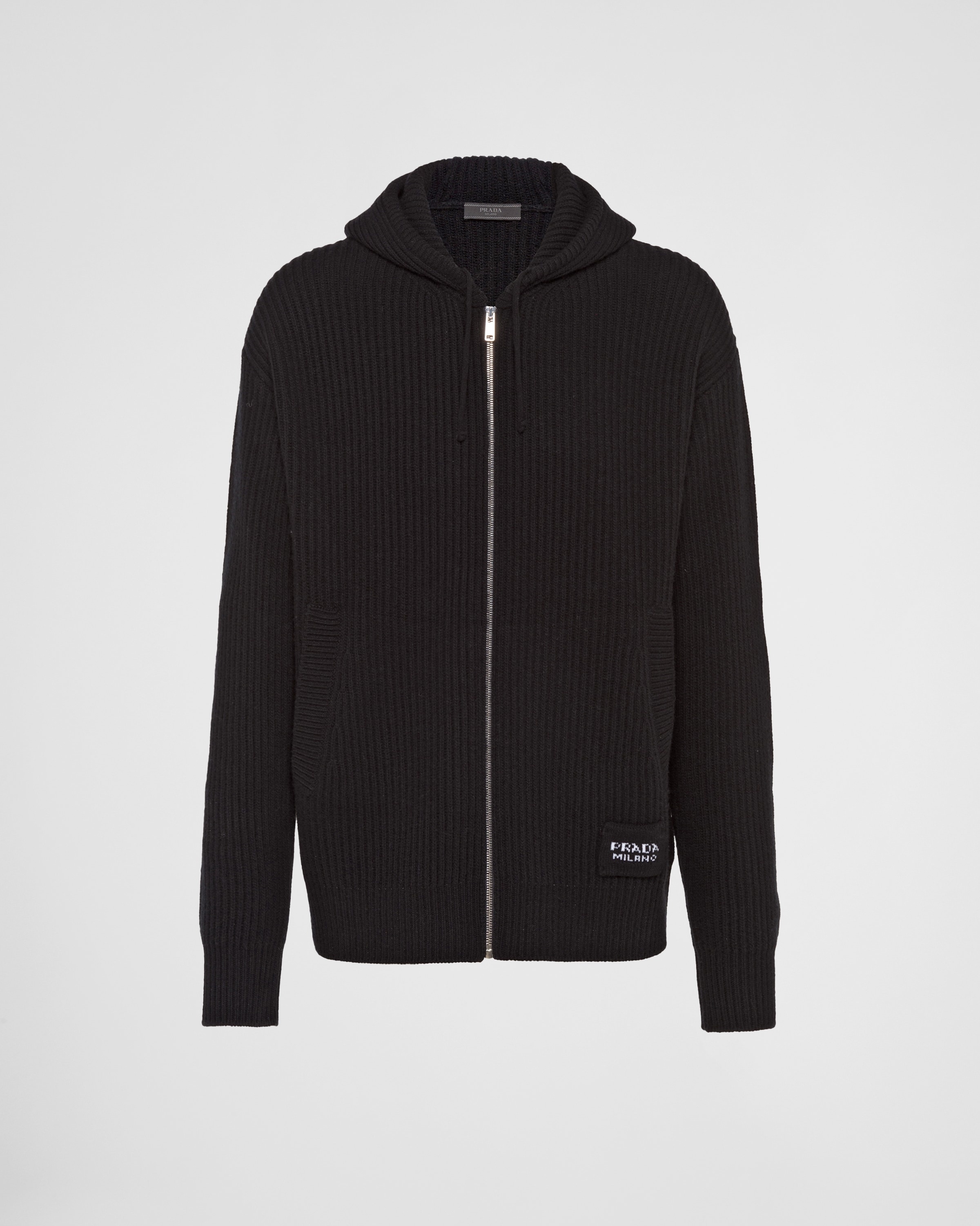 Wool and cashmere knit hoodie - 1