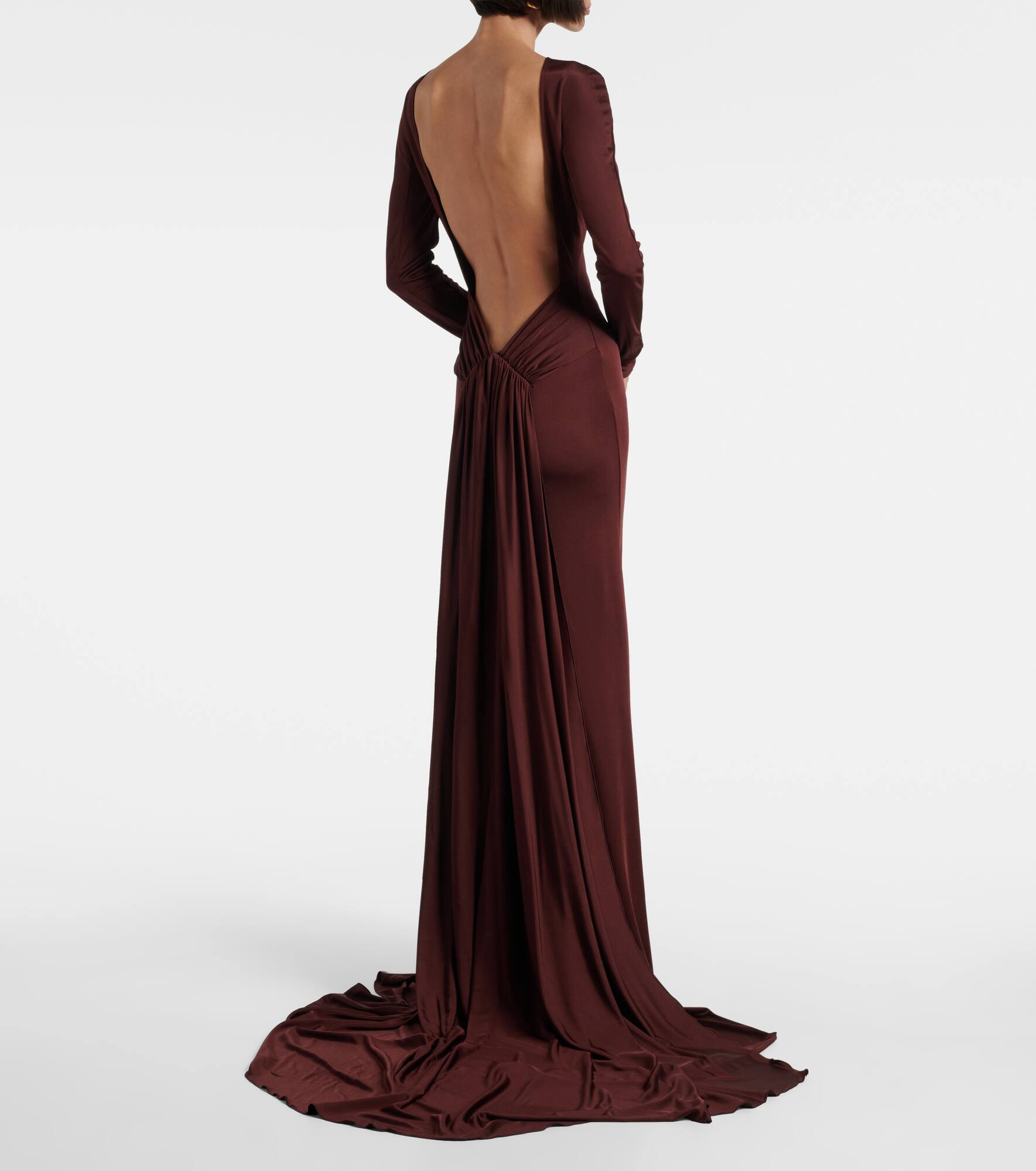 Gathered jersey gown - 3