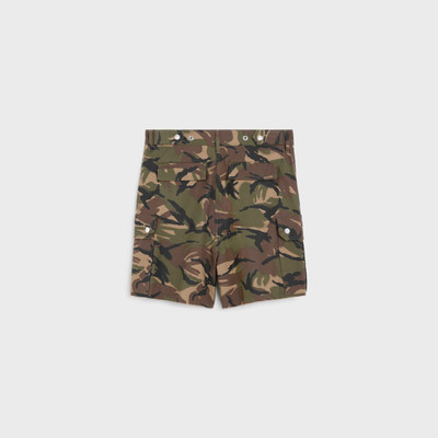 CELINE cargo shorts in camouflage cotton outlook