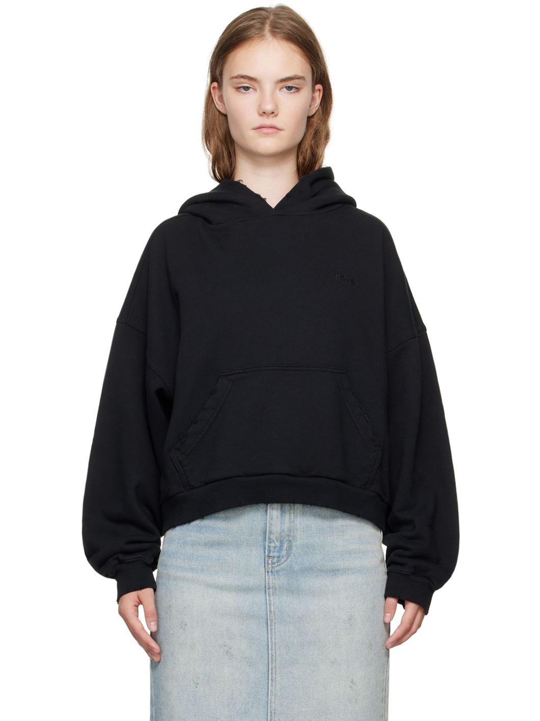 Black Layered Hoodie - 1