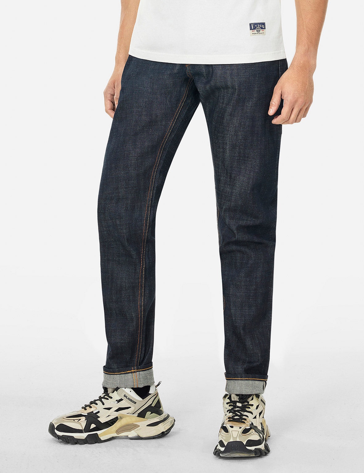 7 Pockets Design Carrot Fit Raw Jeans #2017 - 5