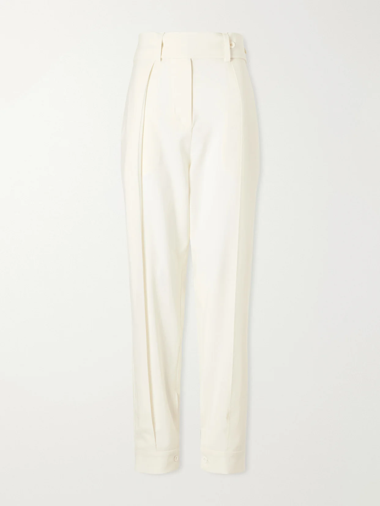 Clio Belted Wool Straight-leg Pants - 1
