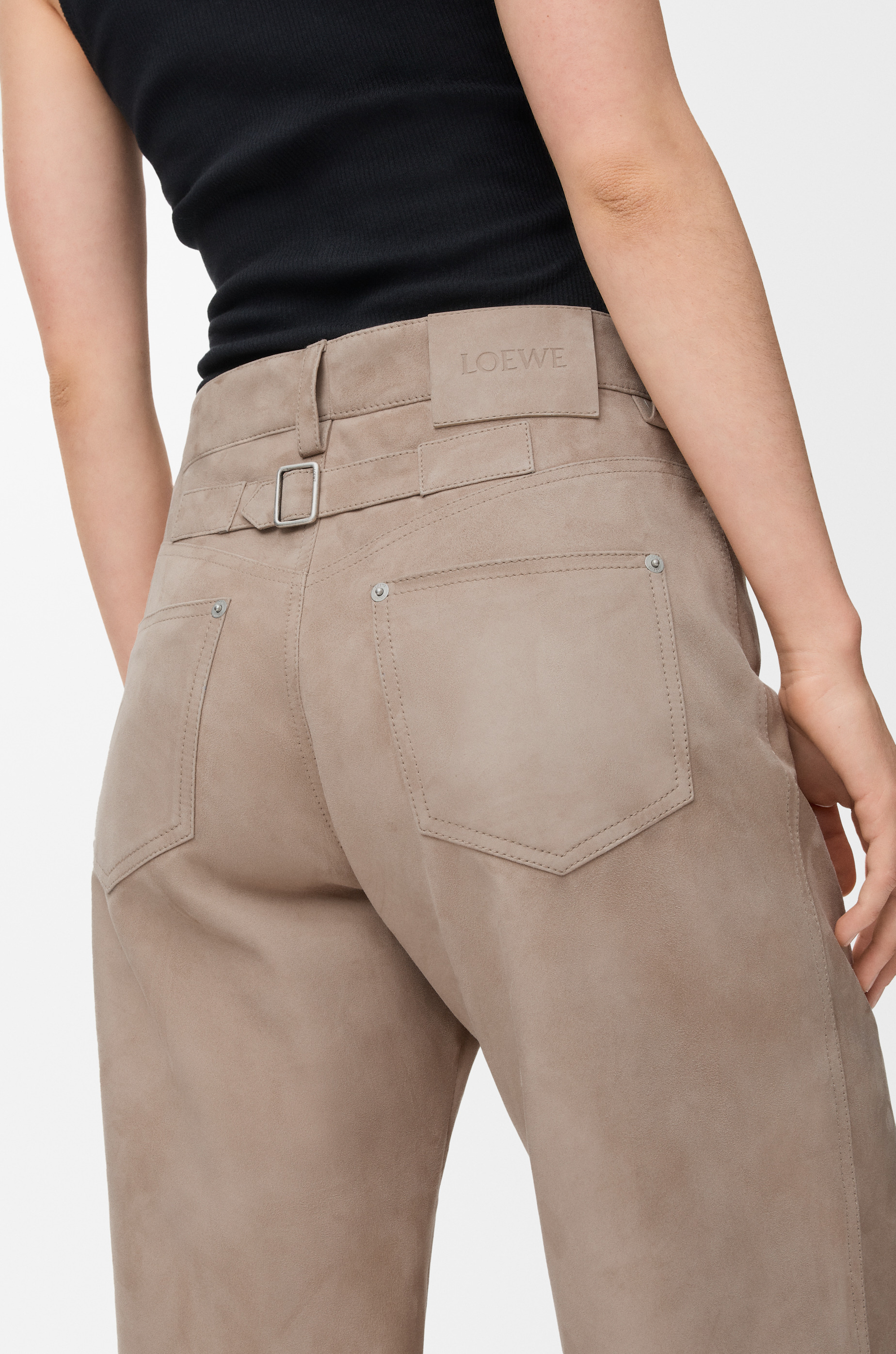 Trousers in suede goatskin - 5