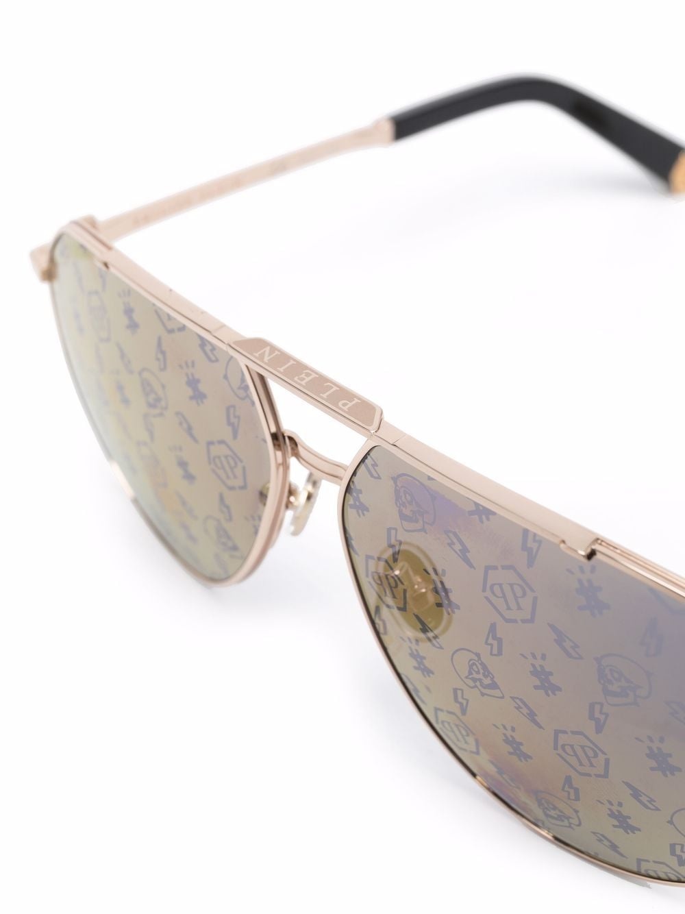 Philipp Plein Monogram-Lenses Pilot-Frame Sunglasses