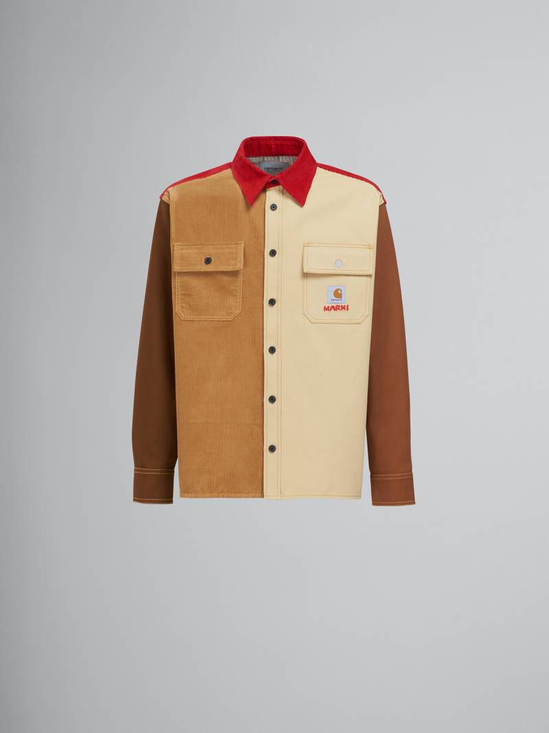 MARNI X CARHARTT WIP - BIO COTTON COLOUR-BLOCK OVERSHIRT 1