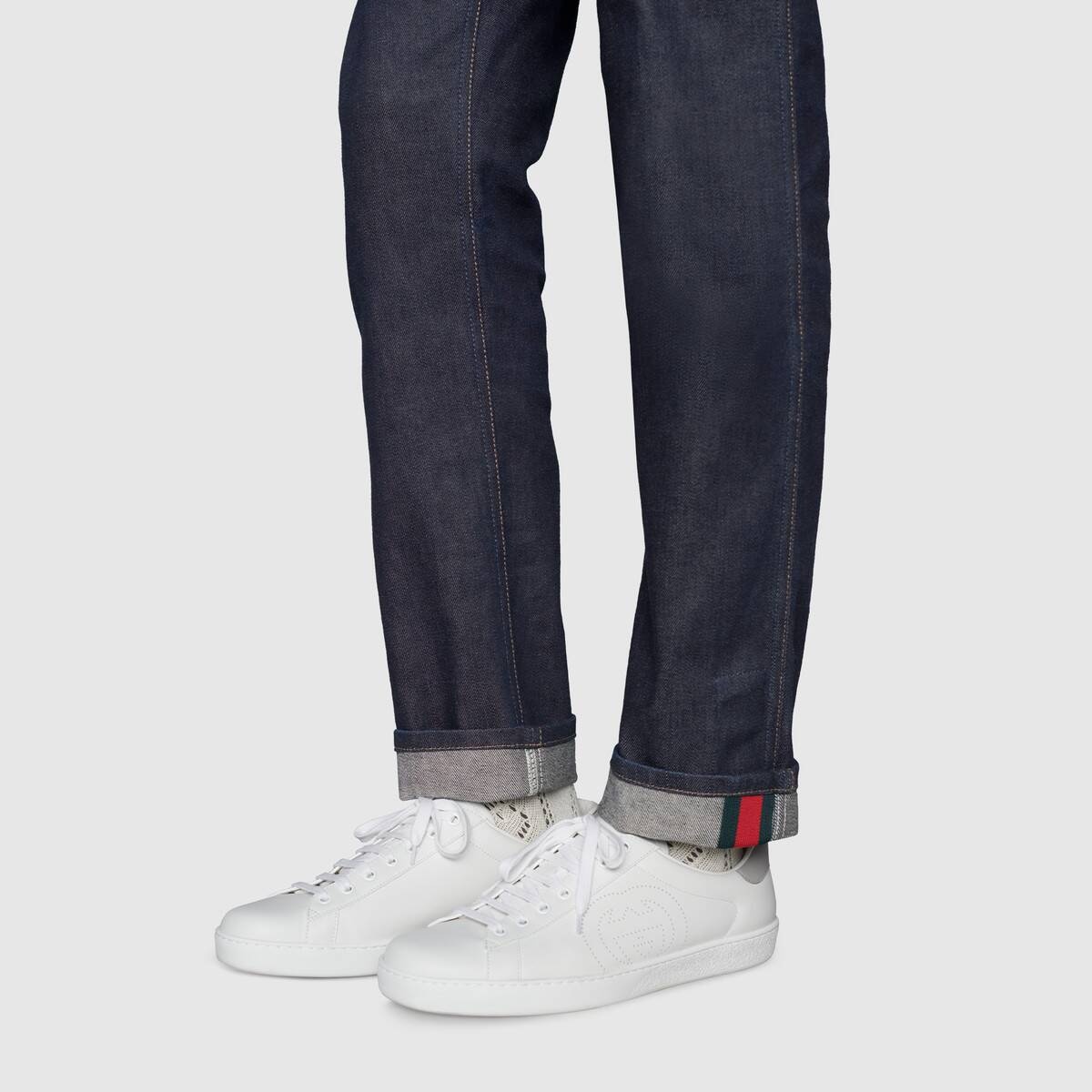 Tapered jeans with Web - 7