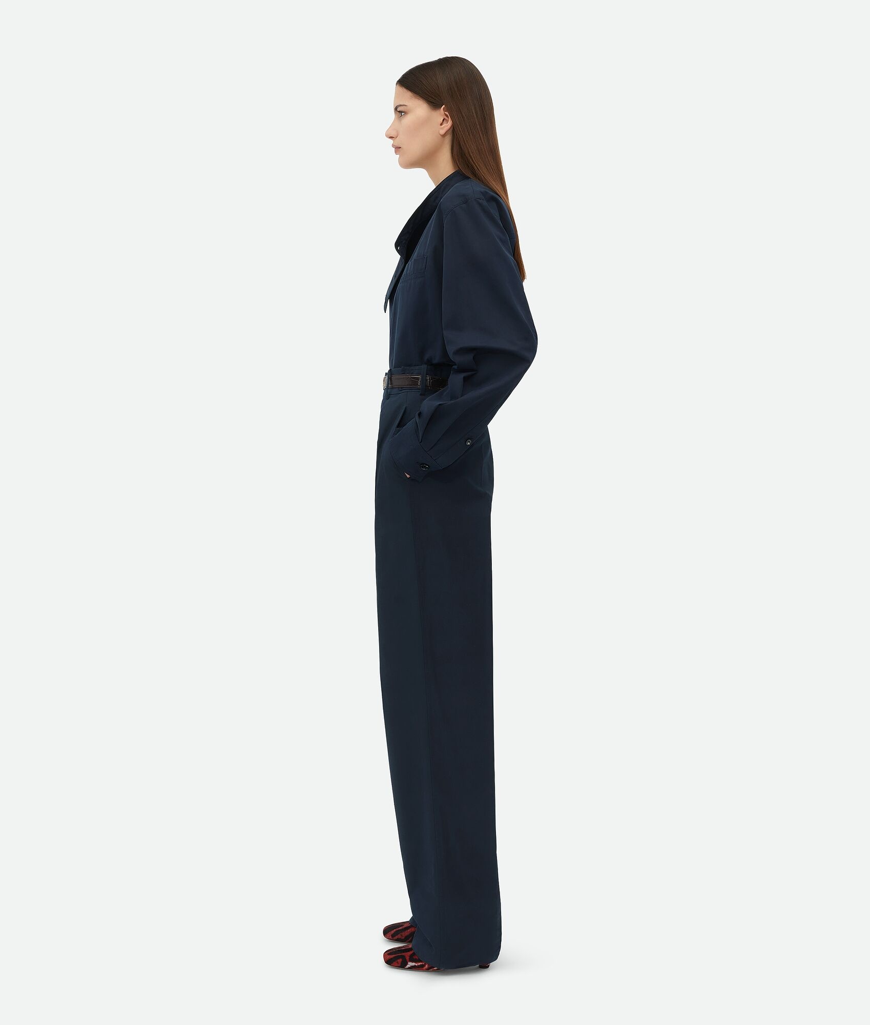 Light Cotton Twill Tapered Trousers - 2