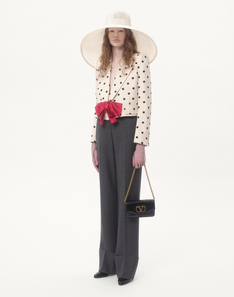 Valentino SHANTUNG JACKET WITH PLUSDEPOIS PRINT outlook