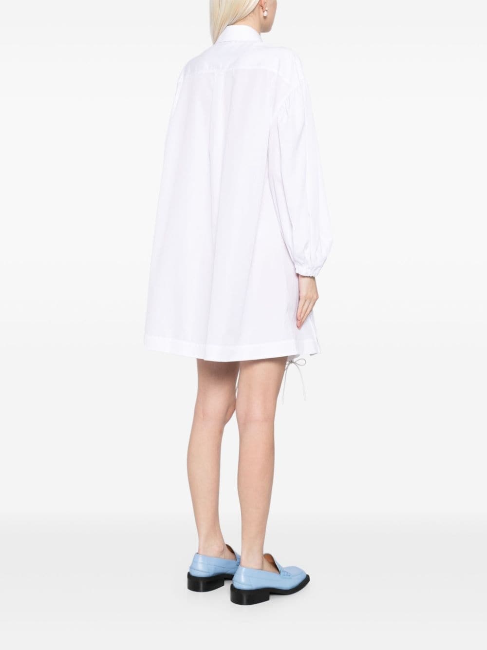 button placket trapeze shirt dress - 4