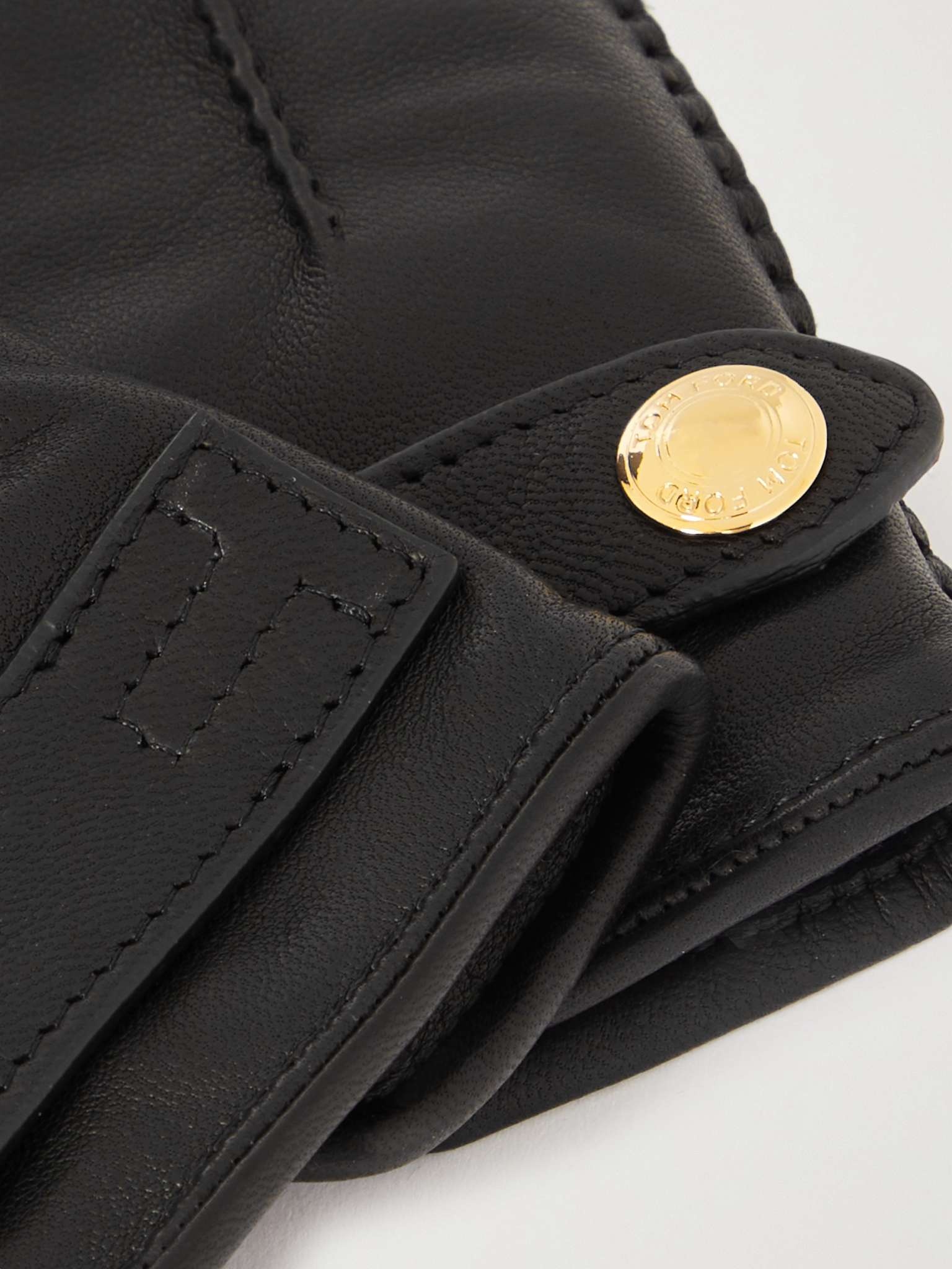 Cashmere-Lined Full-Grain Leather Gloves - 4