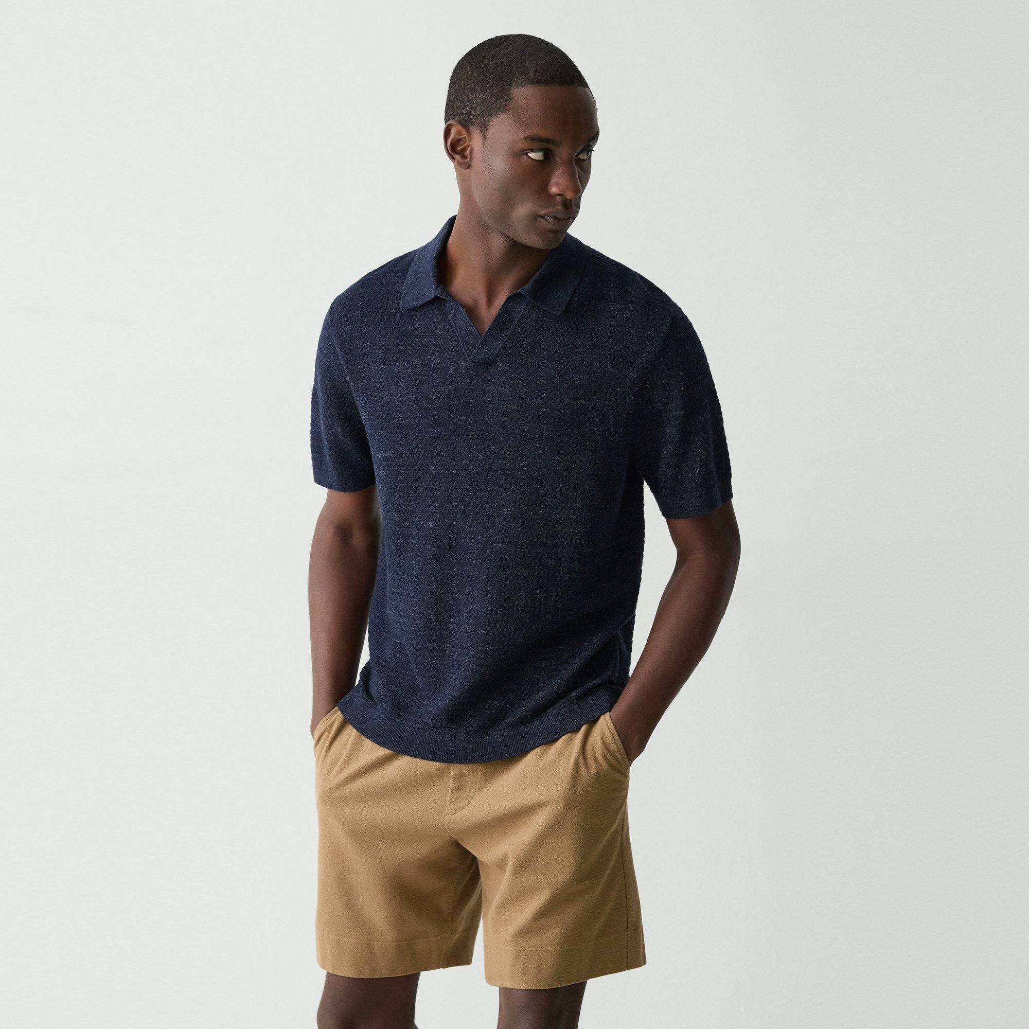 Brenan Polo Shirt in Pacific Linen - 2
