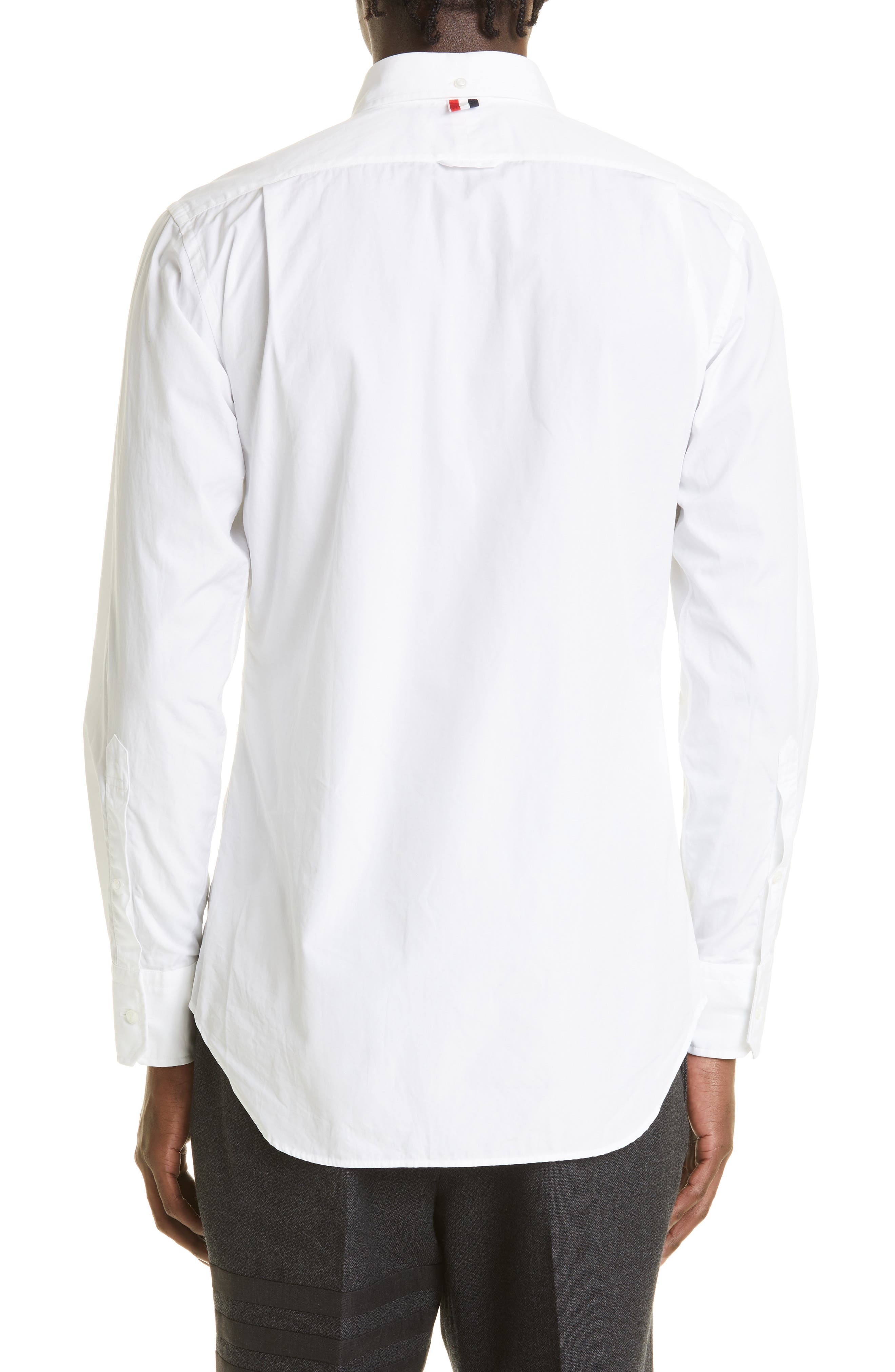 Thom Browne Classic Fit Poplin Button-Up Shirt in White at Nordstrom - 2