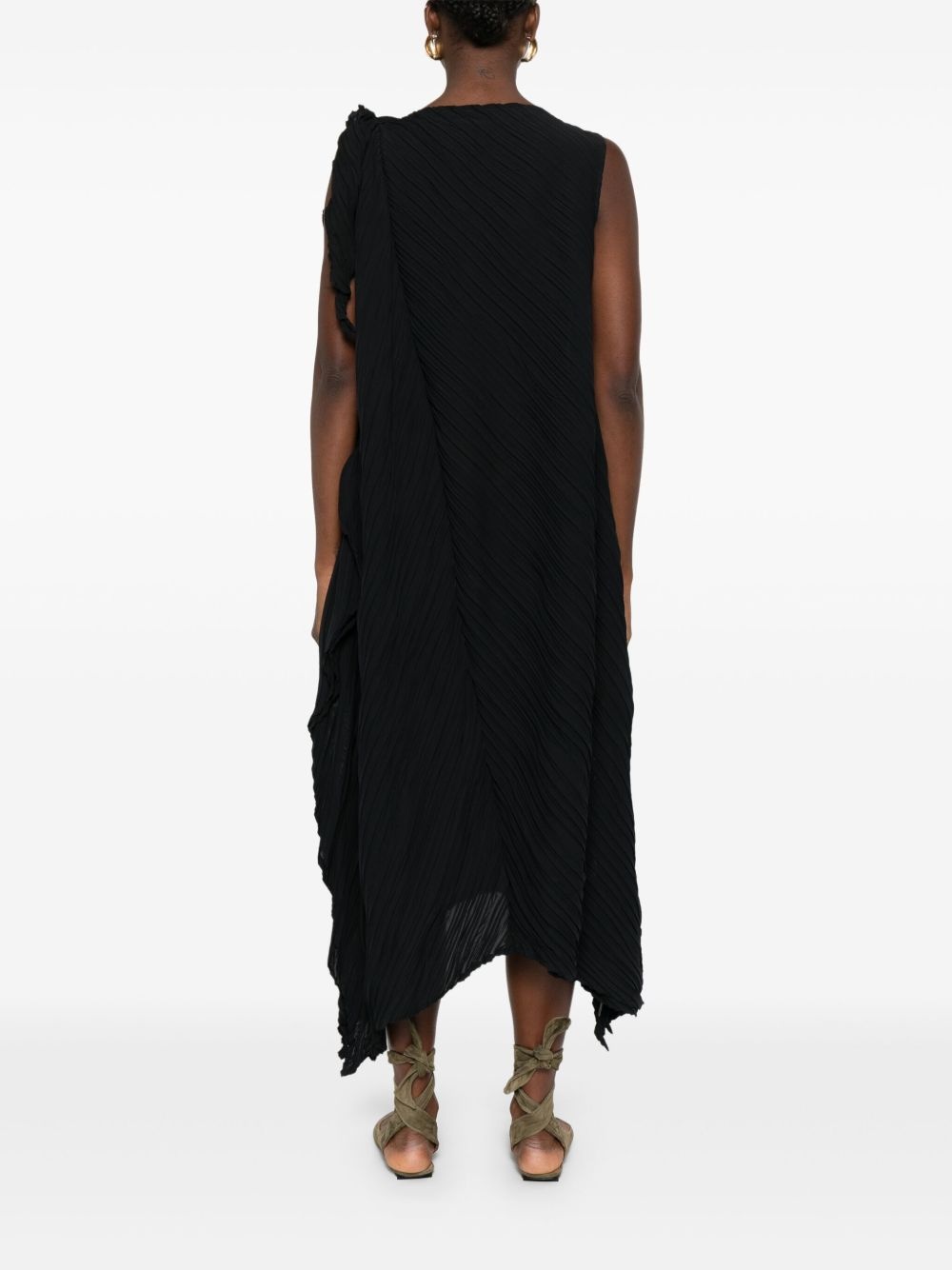 wrinkled asymmetric dress - 4