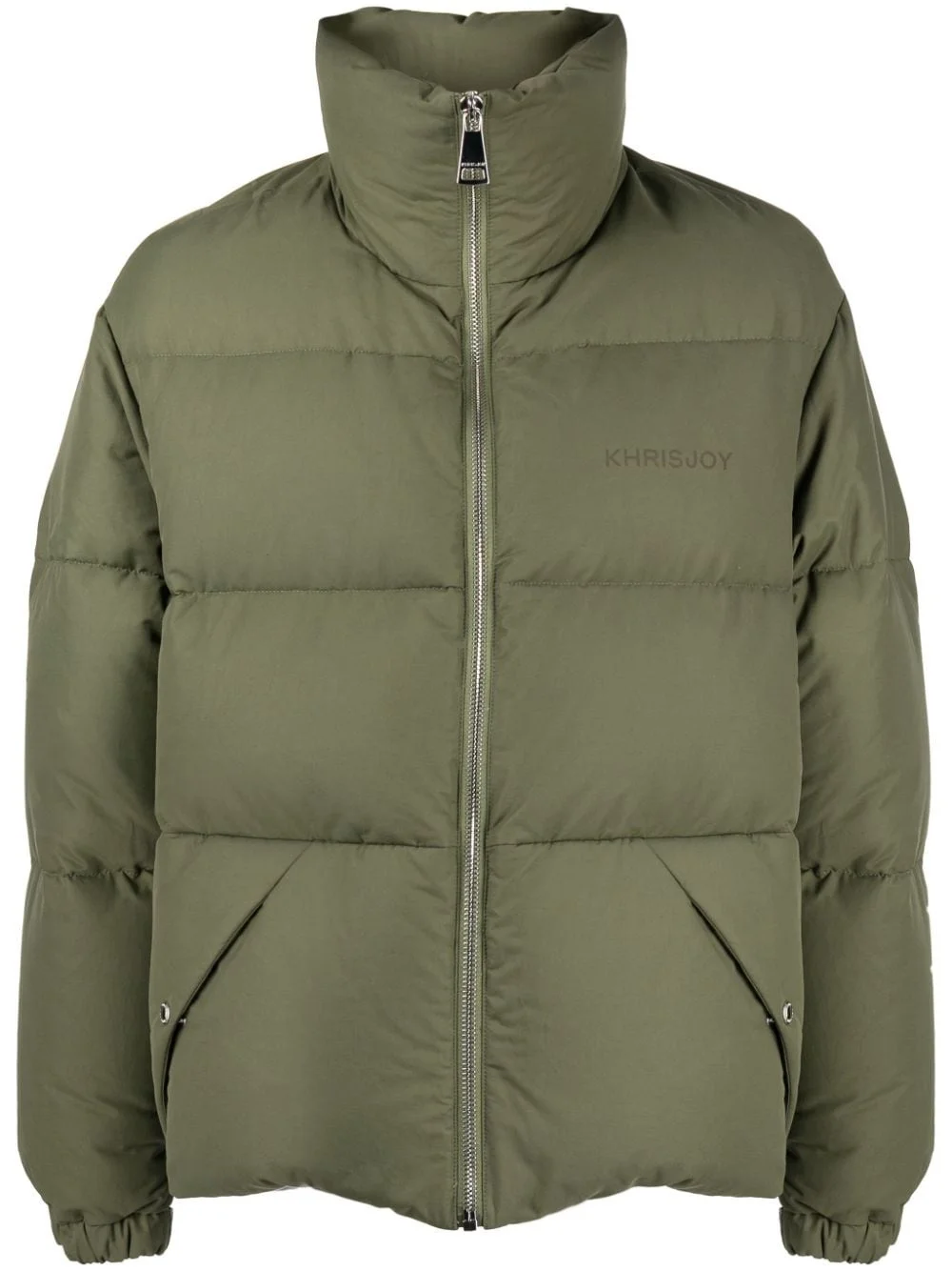 logo-print padded jacket - 1