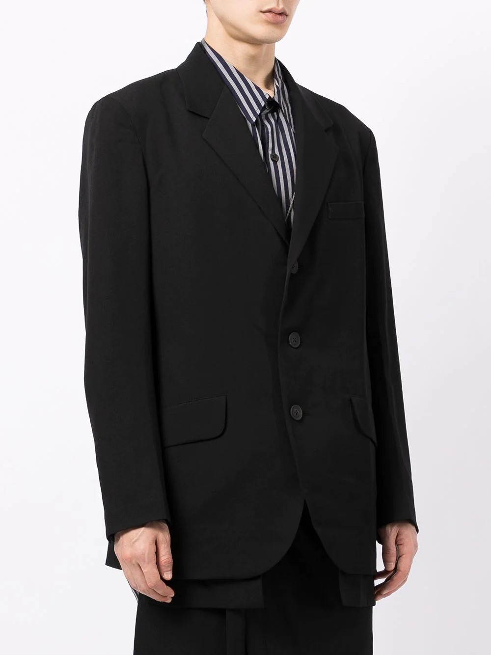 single-breasted wool blazer - 3