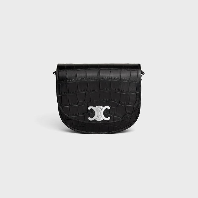 MEDIUM BESACE TRIOMPHE in CROCODILE EMBOSSED CALFSKIN 1