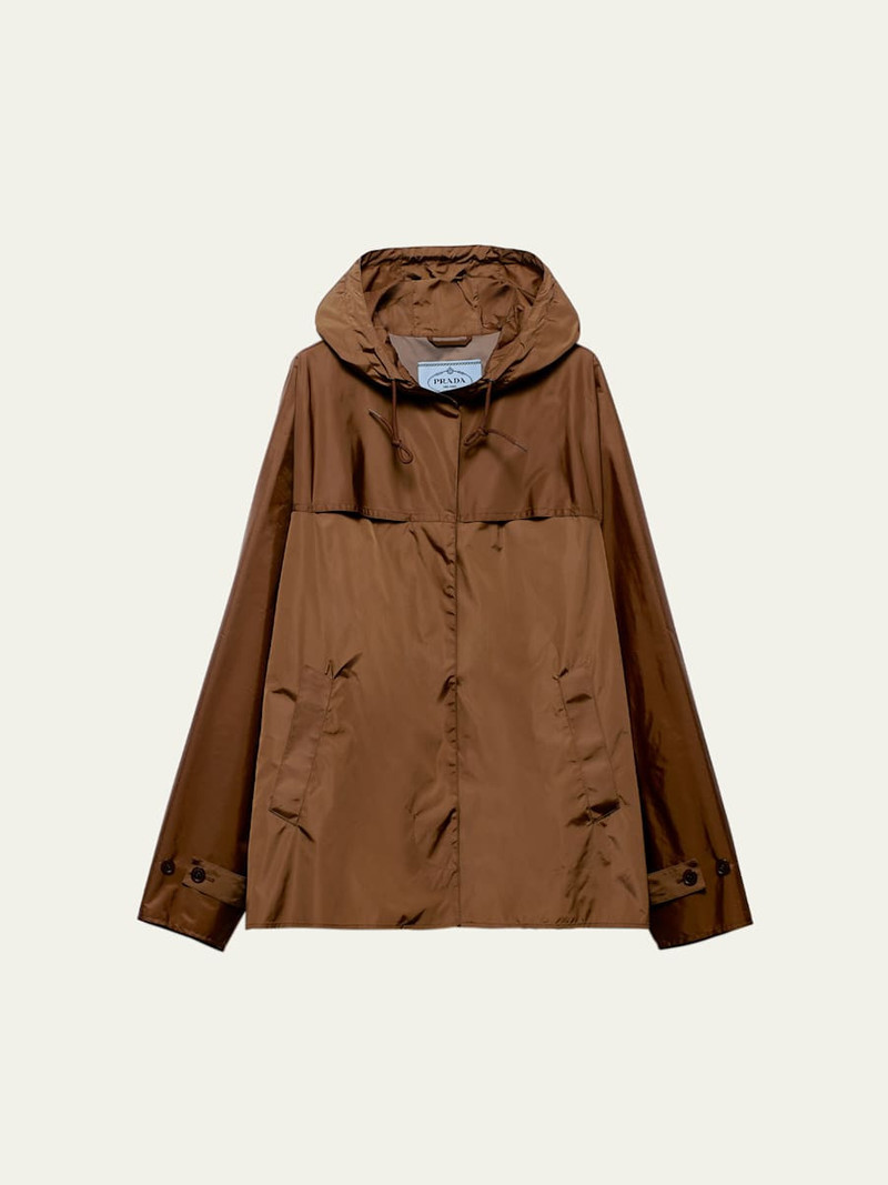 Hooded Drawstring Nylon Jacket 1