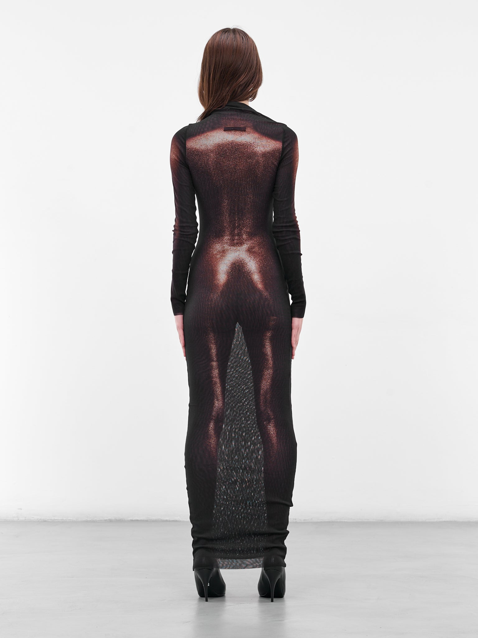 Long Bronze Body Dust Dress - 3