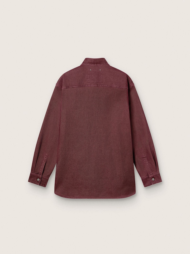 Golden Goose Women's shirt in burgundy denim outlook