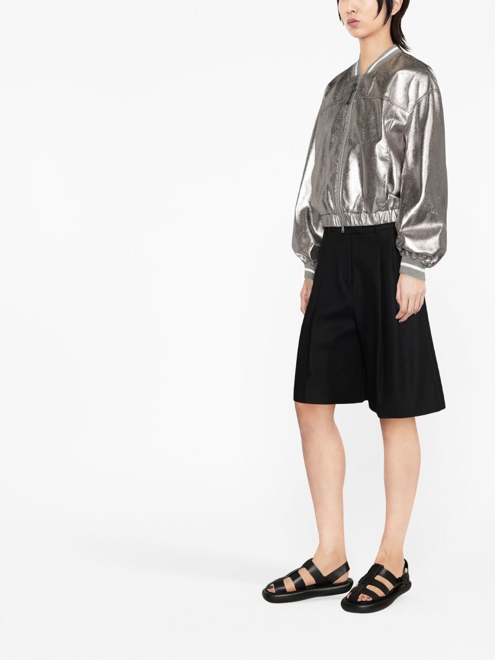 metallic bomber jacket - 4