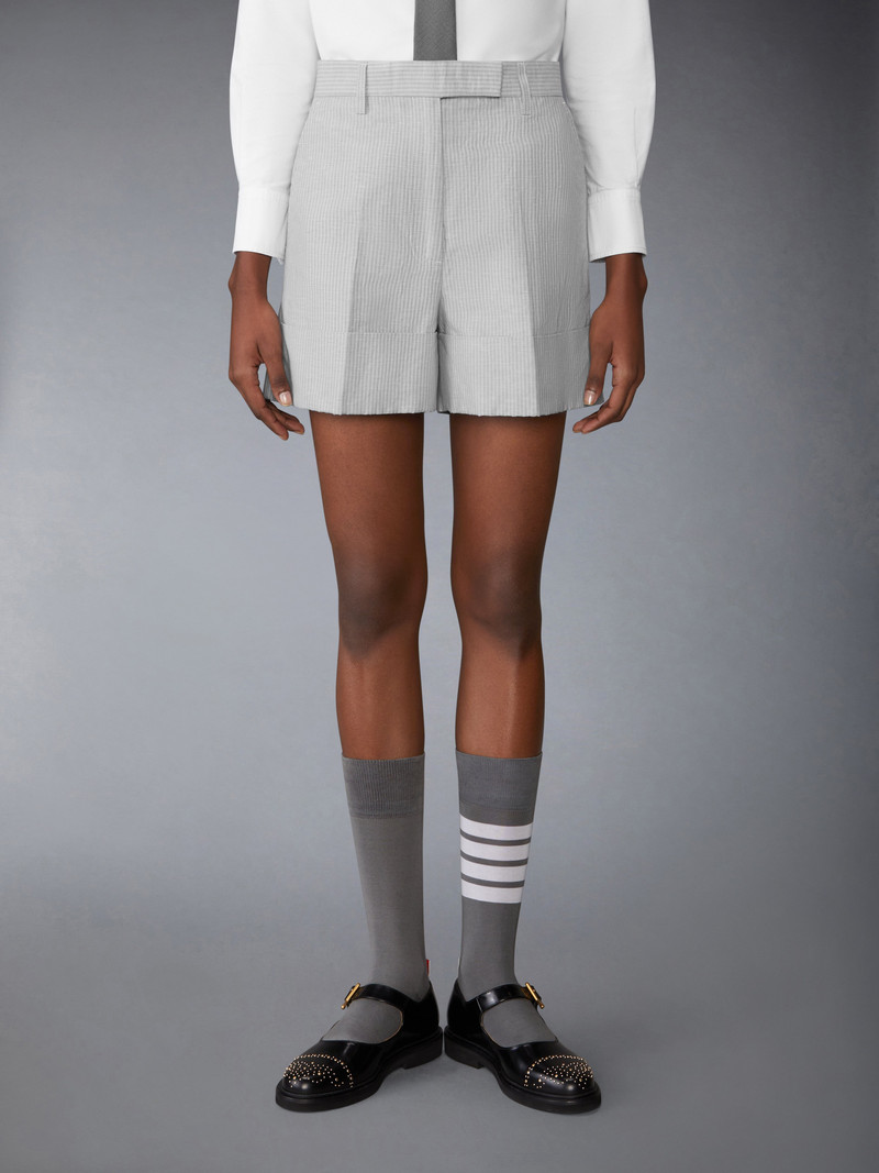 Thom Browne TONAL UNIVERSITY STRIPE SACK SHORTS outlook