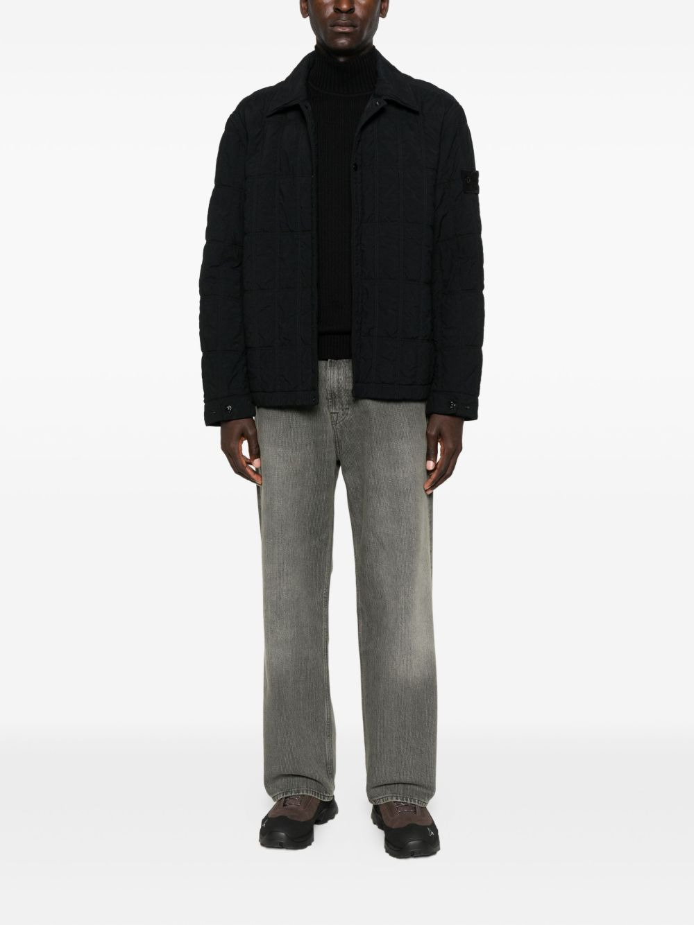 quilted panelled jacket - 2