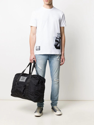 Diesel packable dictionary logo duffle bag outlook