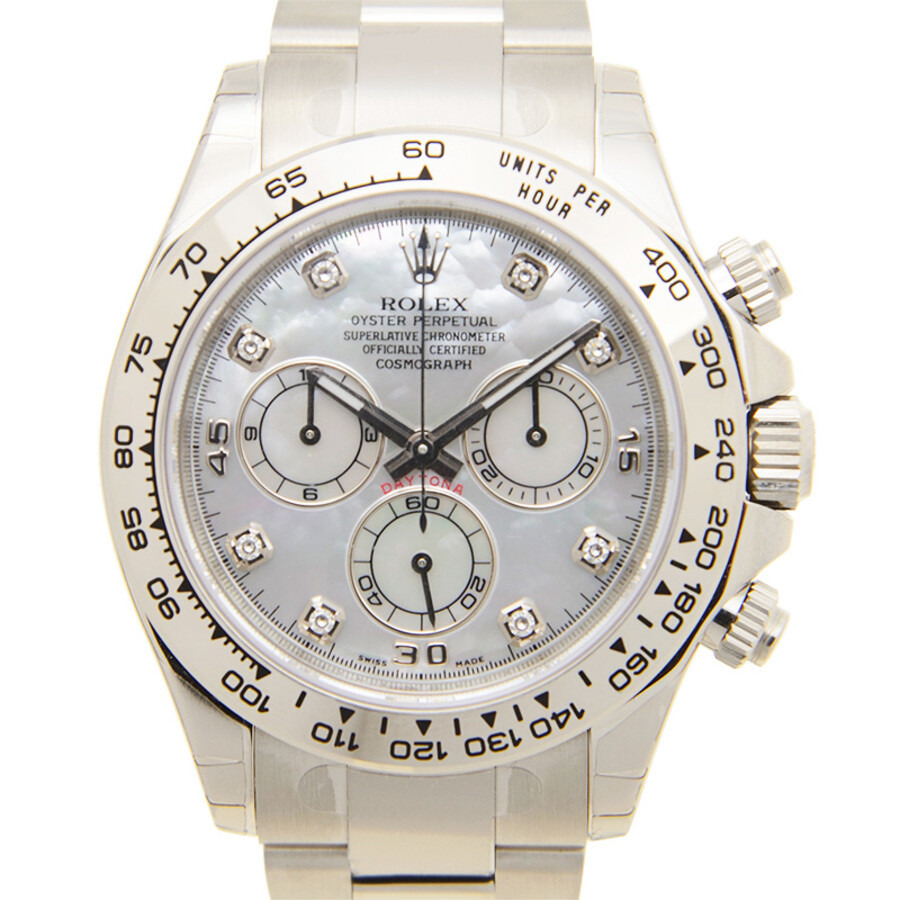 Pre-owned Rolex Cosmograph Daytona Chronograph Diamond Mother of Pearl Dial Men's Watch 116509MDO - 2