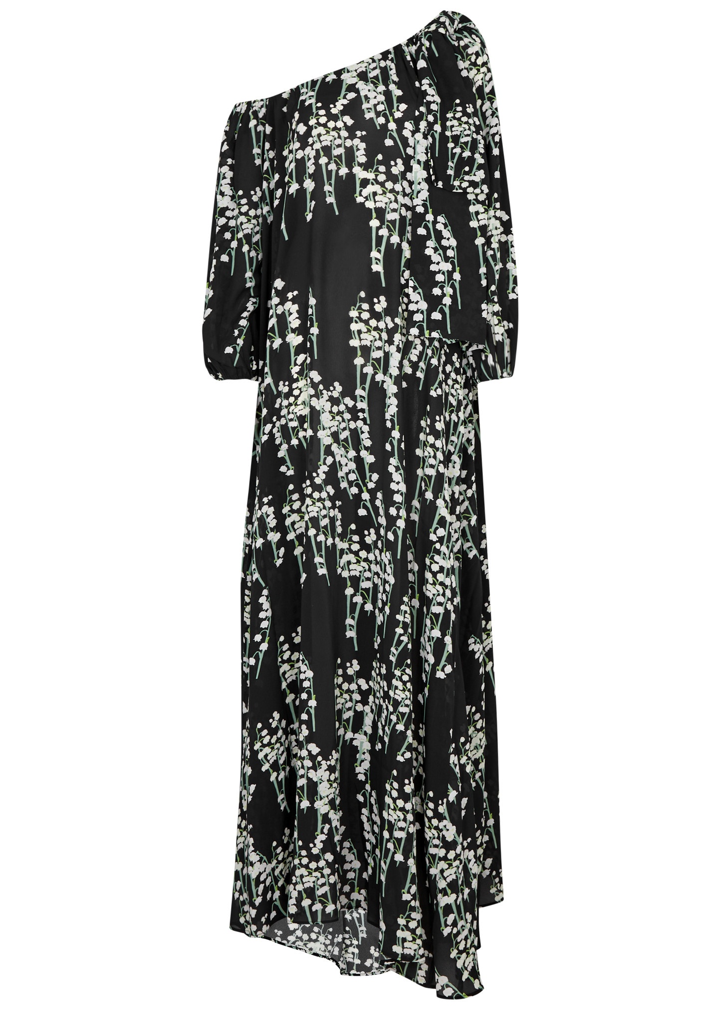 Ninouk floral-print chiffon gown - 1
