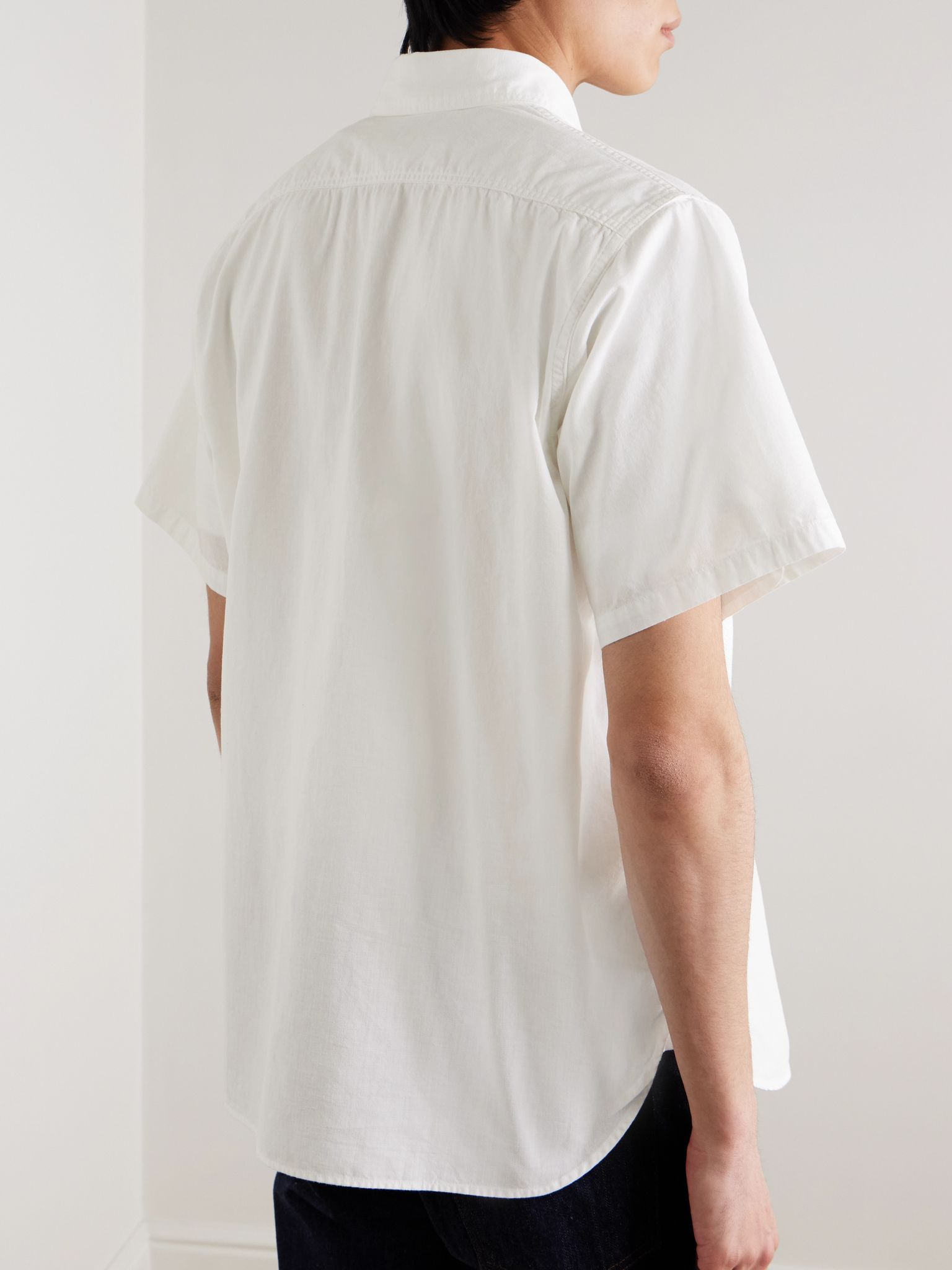 Cotton-Chambray Shirt White - 4