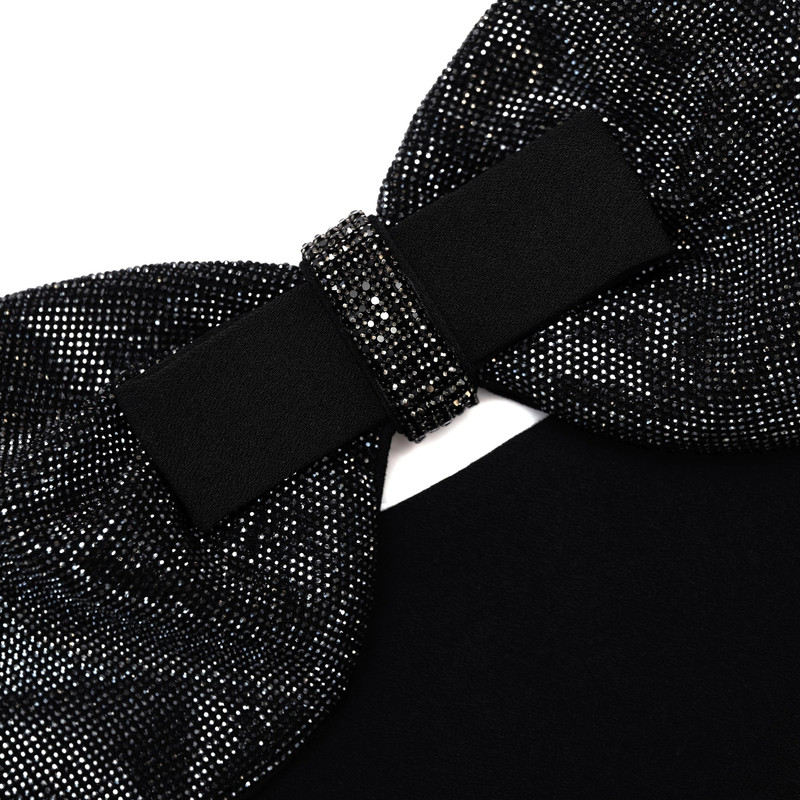 Black Crepe Bow Top 5