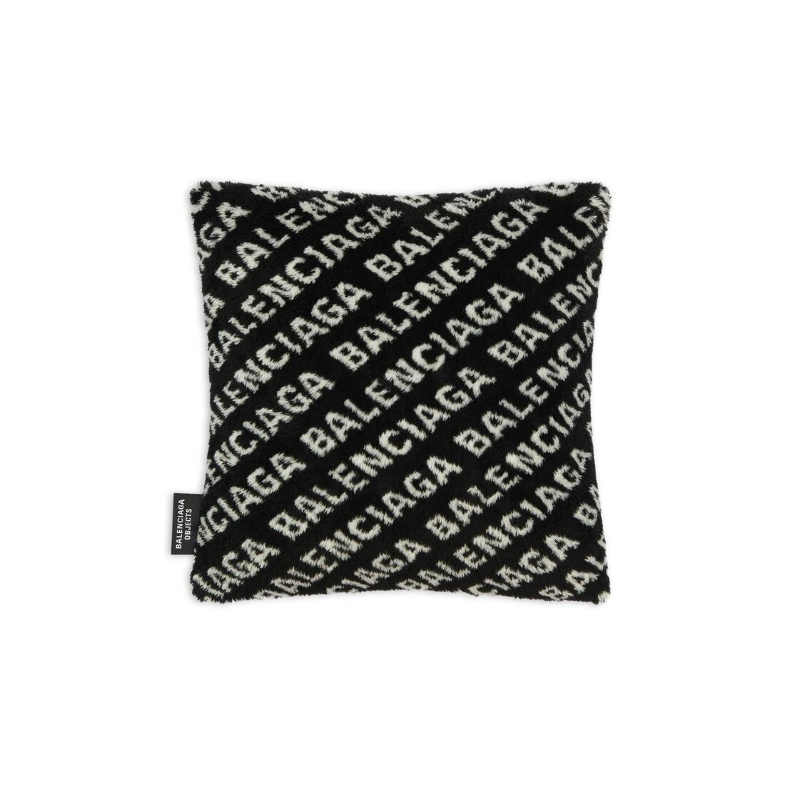 Allover Logo Cushion  in Black - 2