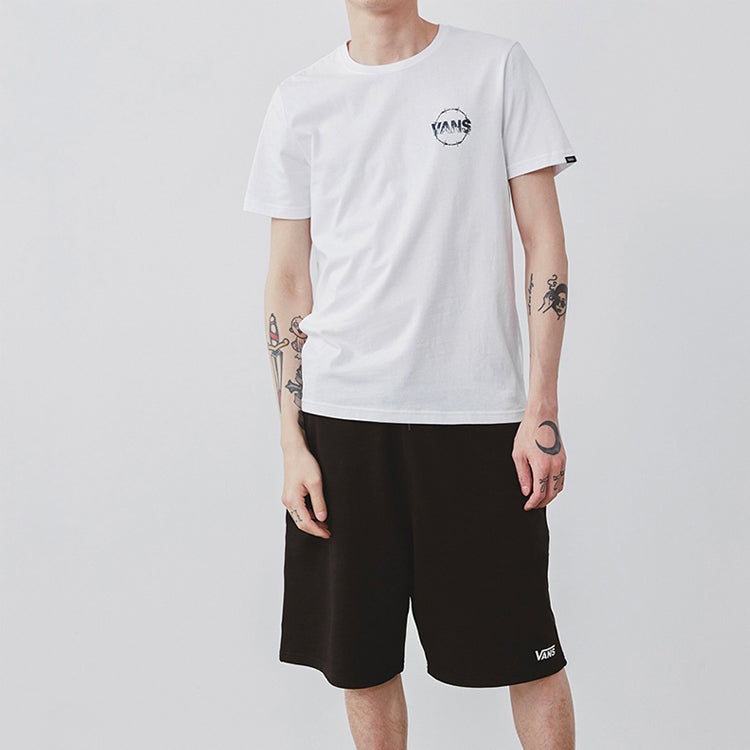 Vans Back Printing Short Sleeve Couple Style White VN0A4P5AWHT - 4
