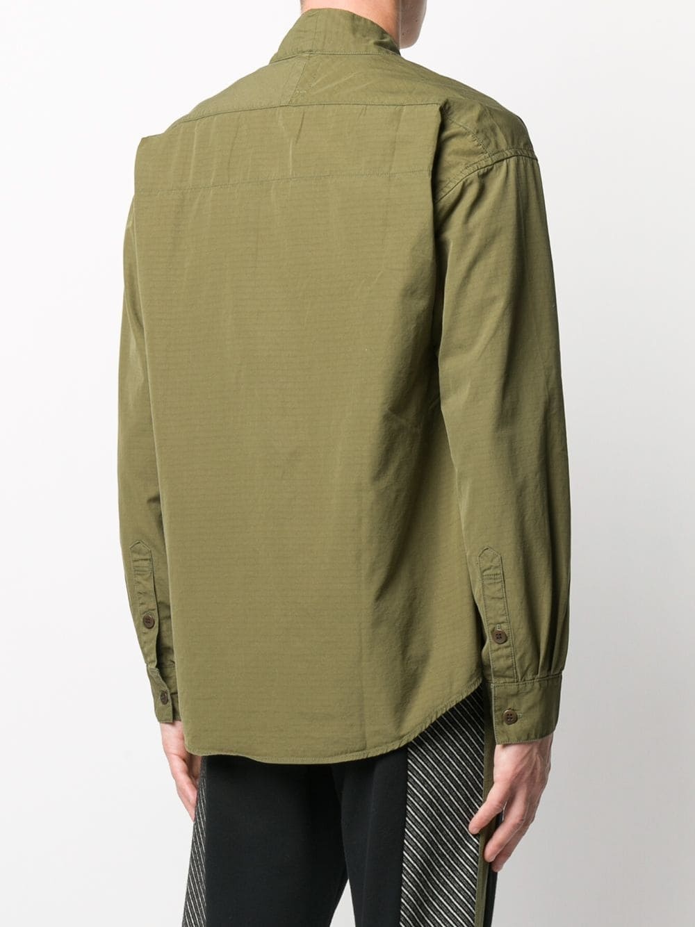 tie-front shirt jacket - 4