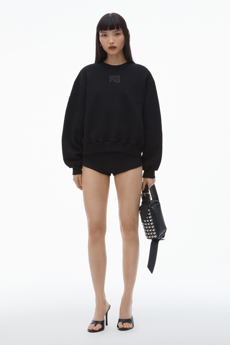 Alexander Wang PUFF LOGO SWEATSHIRT IN STRUCTURED TERRY outlook