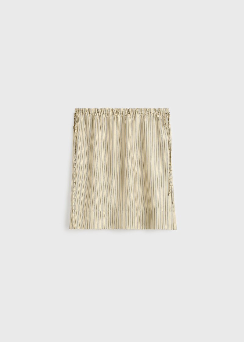Striped mini skirt beige/brown 1
