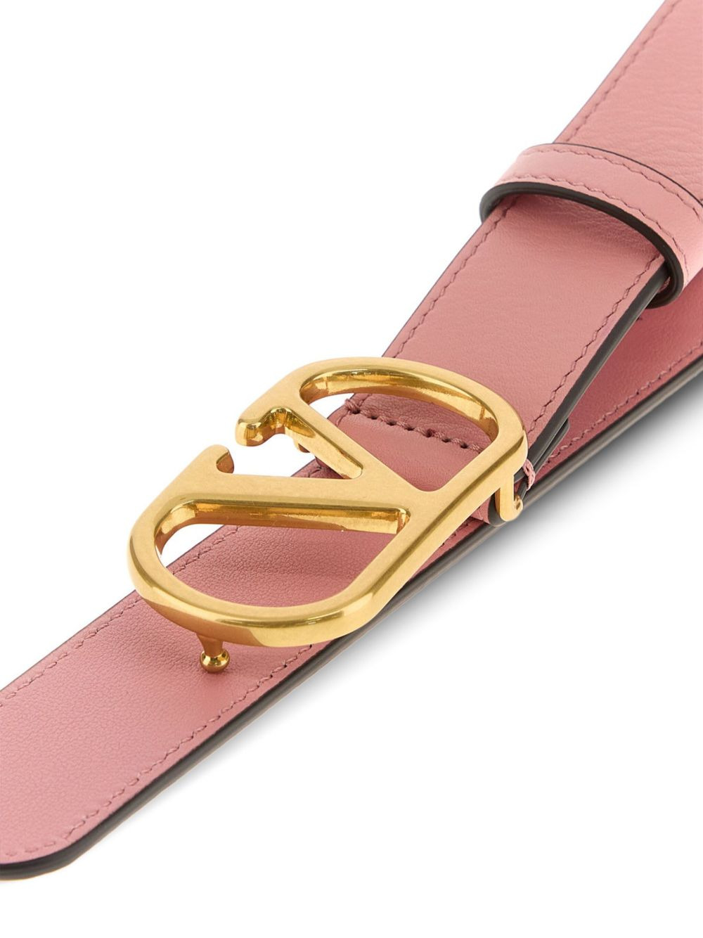 V-logo Signature leather belt - 3