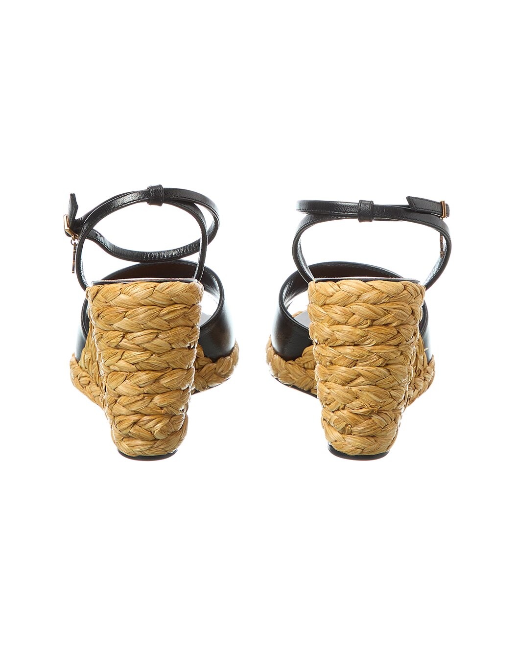 Saint Laurent Sexy 95 Leather Wedge Sandal (Authentic Pre-Loved) - 3
