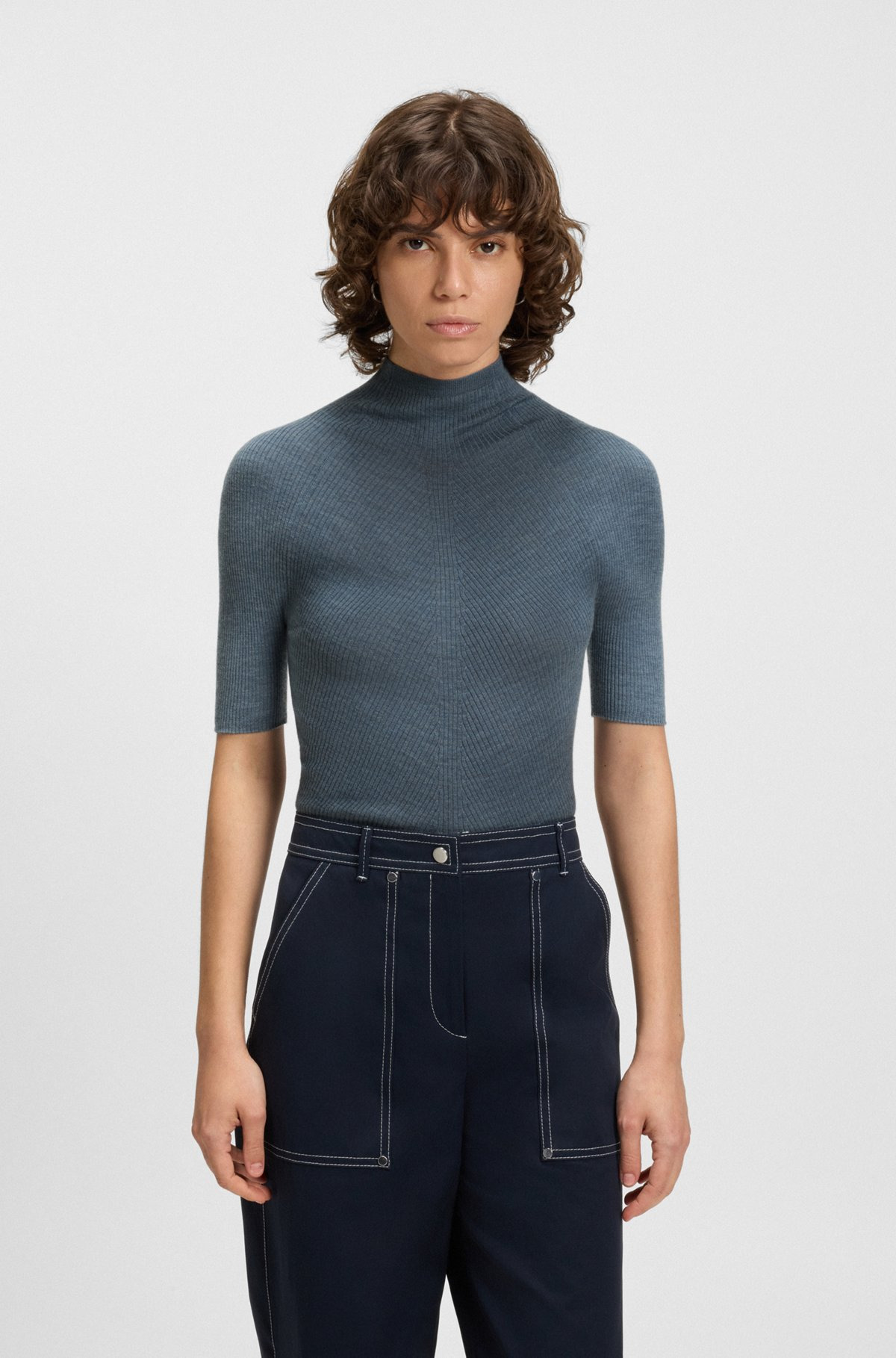 CREW-NECK SWEATER IN MERINO WOOL - 2