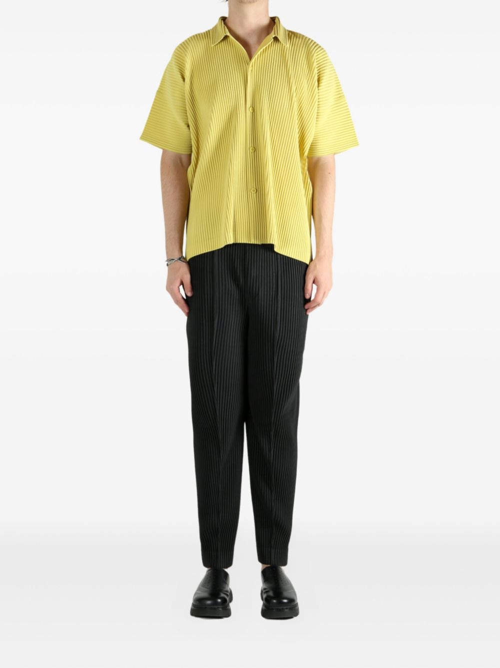 pleated short-sleeve shirt - 2