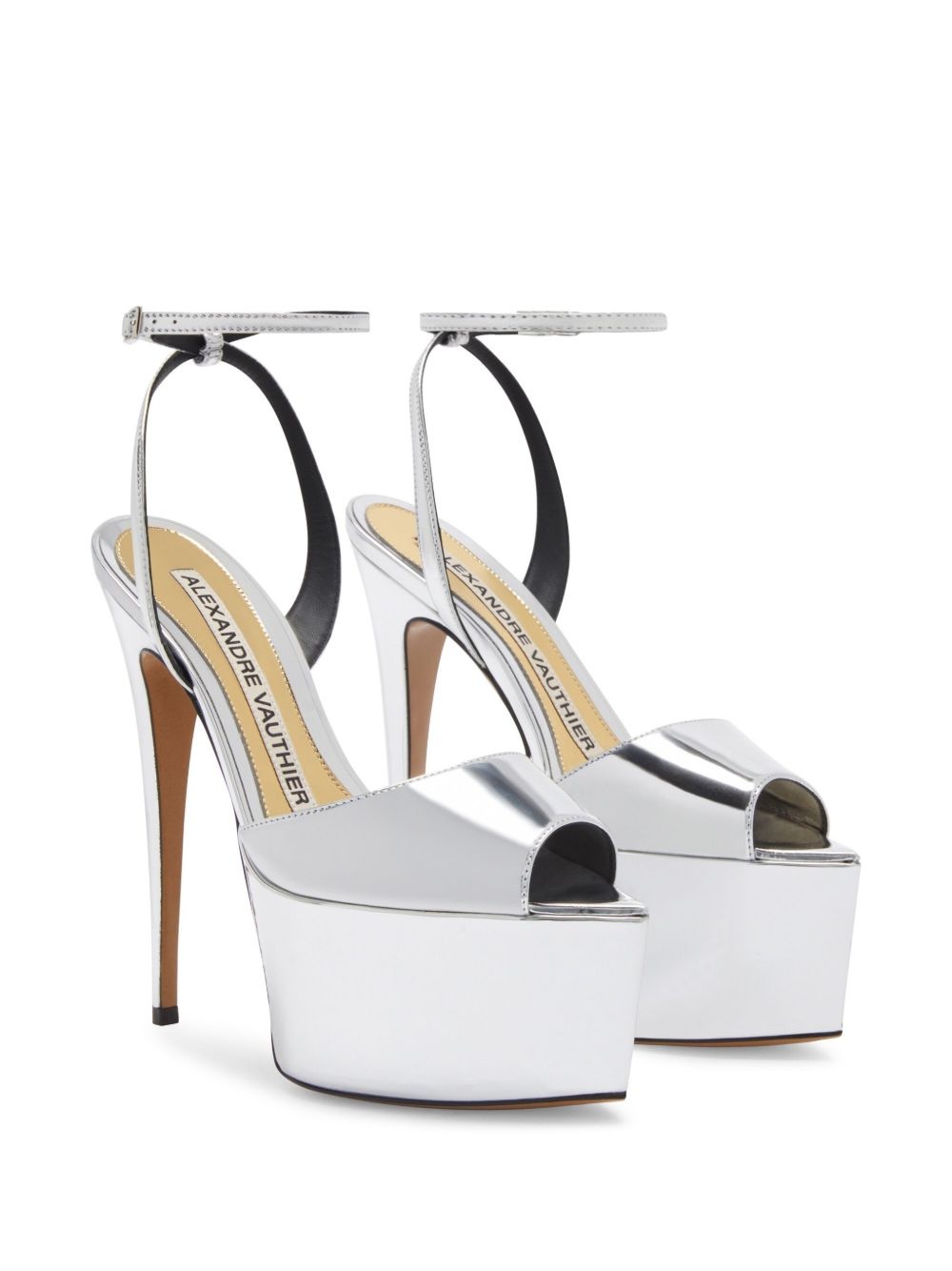 metallic-finish sandals - 2